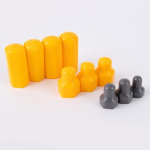 Hexagonal nut protection cap raised screw bolt