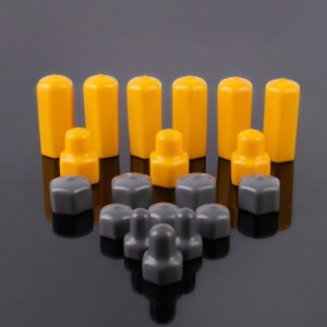 Hexagonal nut protection cap raised screw bolt