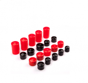 Round Bolt Screw Rubber Caps Tubing Rod Thread Protector Cover Vinyl Threaded Rod Safety Caps Red 3/8″