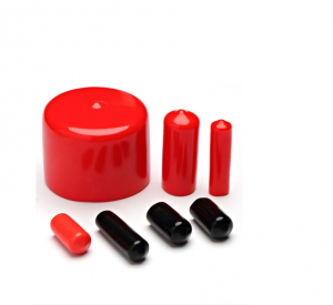 Round Bolt Screw Rubber Caps Tubing Rod Thread Protector Cover Vinyl Threaded Rod Safety Caps Red 3/8″