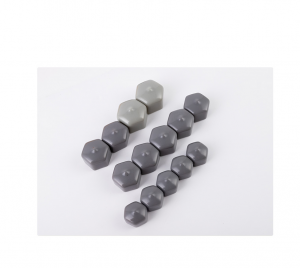 Hexagonal nut protection cap raised screw bolt