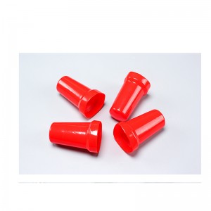 Through-hole cable rubber protective cap