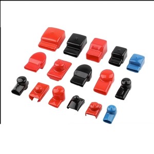 Battery electrode terminal cover connection piece protective sleeve positive and negative