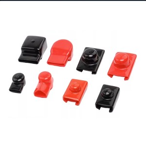 Battery electrode terminal cover connection piece protective sleeve positive and negative