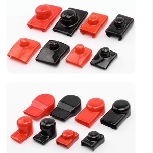 Battery electrode terminal cover connection piece protective sleeve positive and negative