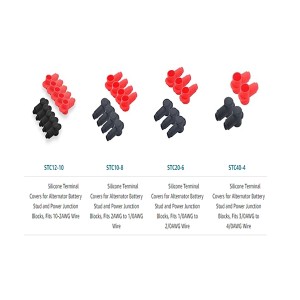 Silicone Terminal Covers Fits 10-2AWG Wire Alternator Battery Stud
