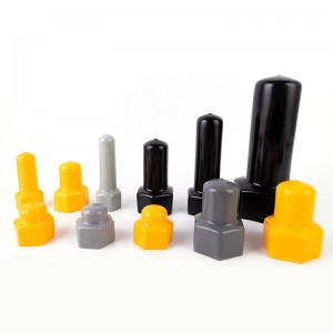 Hexagonal nut protection cap raised screw bolt