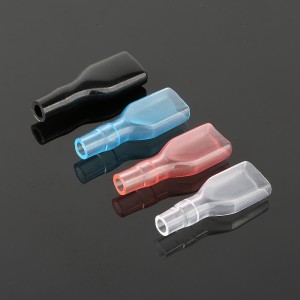 4.8 straight plug terminal insulation sheath DR187-3.0 PVC sheath white transparent 187 sheath