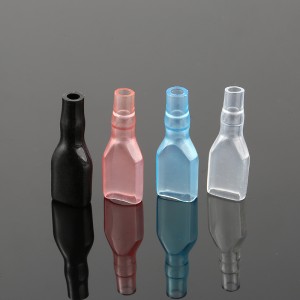 4.8 straight plug terminal insulation sheath DR187-3.0 PVC sheath white transparent 187 sheath