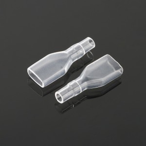 4.8 straight plug terminal insulation sheath DR187-3.0 PVC sheath white transparent 187 sheath