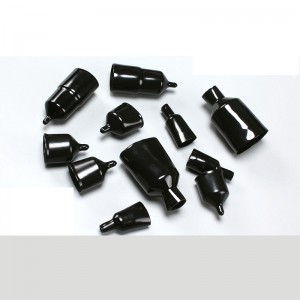 Through-hole cable rubber protective cap